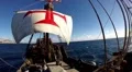 Santa Maria de Colombo classic sailing boat tour panning HD Footage