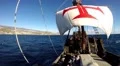 Santa Maria de Colombo classic sailing boat tour HD Footage