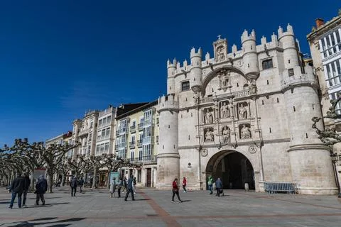 Santa Maria Gate, Burgos, UNESCO World Heritage Site, Castile and Leon, Spain, Stock Photos