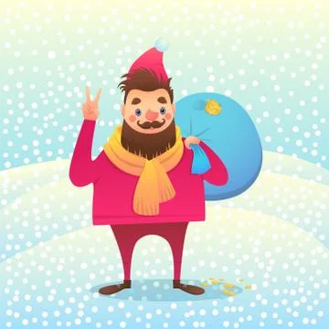 Santa men Stock Illustration