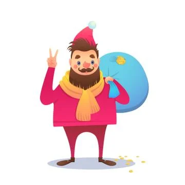 Santa men Stock Illustration