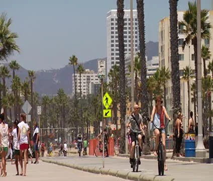 Santa Monica Beach Stock Footage 10584795