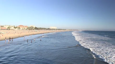 Santa Monica beach Stock Footage 41502743