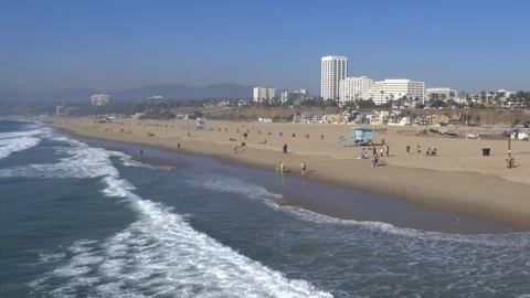 Santa Monica Beach Stock Footage 100384929