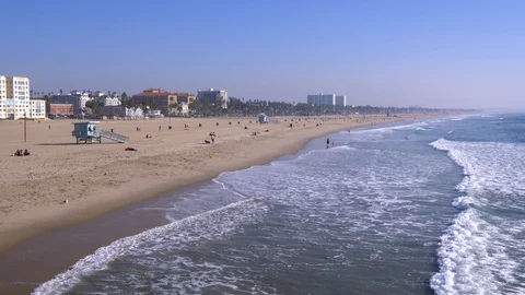 Santa Monica Beach Stock Footage 100385030