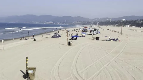 Santa Monica Beach Stock Footage 174860109
