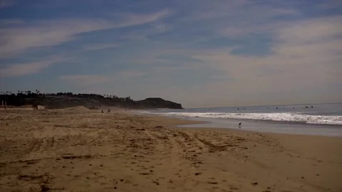 Santa Monica beach ,springtime Stock Footage 234041972