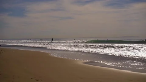 Santa Monica beach ,springtime Stock Footage 234041978