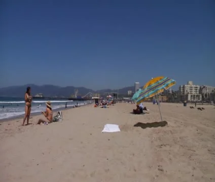 Santa Monica Beach Surf Stock Footage 10584656
