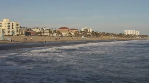 Santa Monica Beach &amp; Waves Time lapse HD Stock Footage 6523070