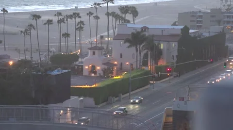 Santa Monica beachview Stock Footage 48887358