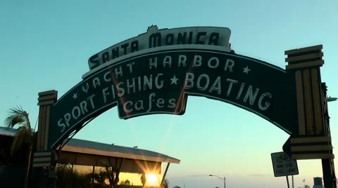 Santa Monica Entrance Video stock 59747042