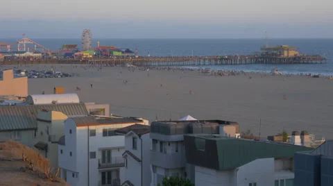 Santa Monica Pier Stock Footage 54375276