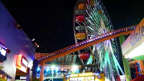 Santa Monica Pier Stock Footage 79502780