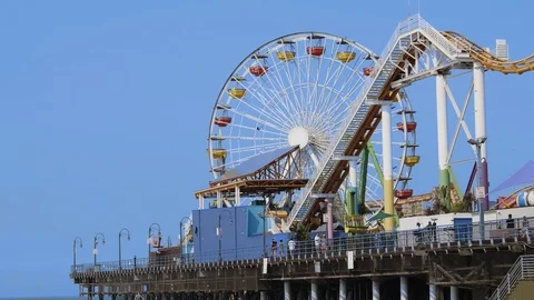 Santa Monica Pier Stock Footage 97089562