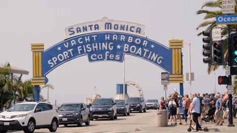 Santa Monica Pier Stock Footage 97090168
