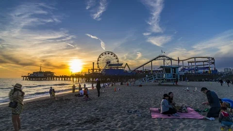 Santa Monica Pier Stock Footage 106596113