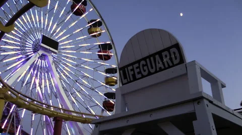 Santa Monica Pier Park Video stock 59746713