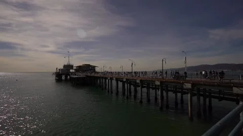 Santa Monica pier  ,springtime Stock Footage 234067462