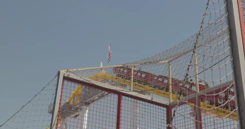 Santa Monica Roller Coaster Stock Footage 172226075