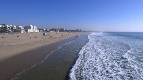 Santa Monica State Beach Stock Footage 100385037