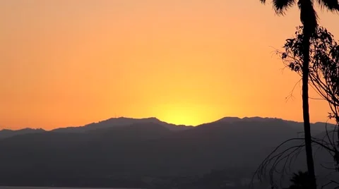 Santa Monica Sunset Stock Footage 57984548