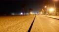 Santa Monica Tilt Up Time Lapse Walking crowds by Beach Night 4k or 4k+ Resolution