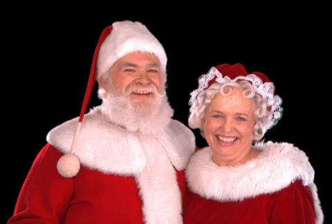 Santa &amp; Mrs. Claus Close Up Stock Footage 754347