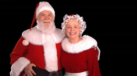 Santa &amp; Mrs. Claus Stock Footage 754345