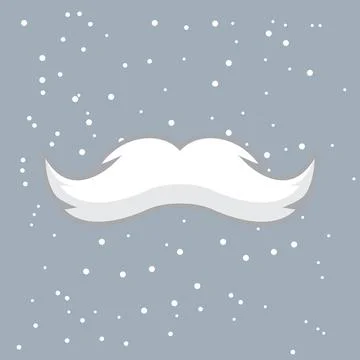 Santa Mustache and beard Stockillustratie