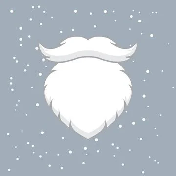 Santa Mustache and beard Illustration