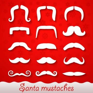 Santa mustaches Illustrazione stock
