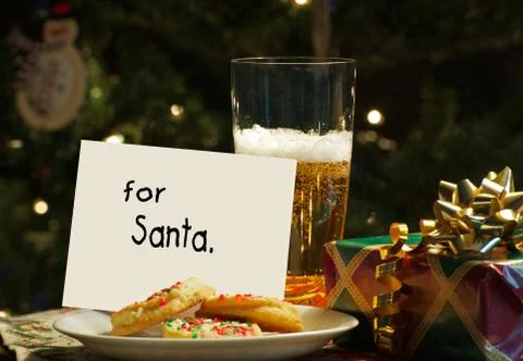 Santa note. Stock Photos
