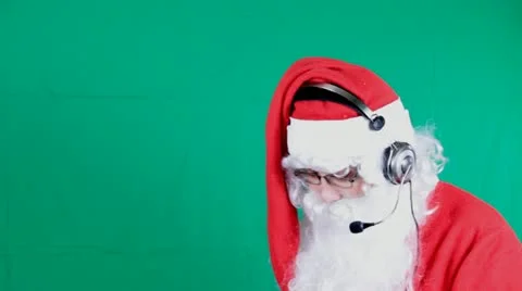 Santa operator Stockbeeldmateriaal 12045819
