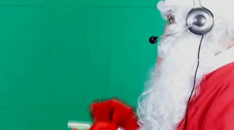Santa operator Stock Footage 12045834