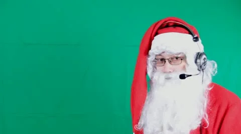 Santa operator Stockbeeldmateriaal 12045935