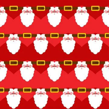 Santa pattern seamless. Background Christmas. Santa Claus New Year texture Stock Illustration