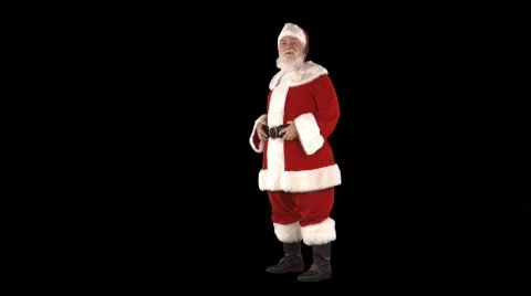 Santa presenting something Stock Footage 754373