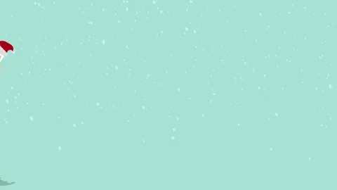 Santa Pulling Logo Stock After Effects