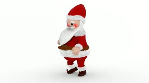 Santa puppet dancing with alpha channel 動画素材 22004171