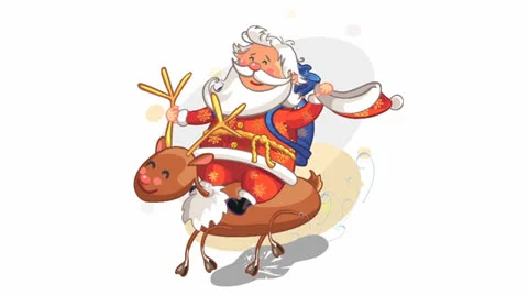 Santa riding Stock Footage 25457097