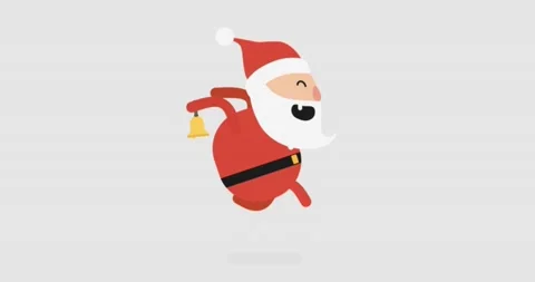 Santa ringing bell animations Stock Footage 144056975