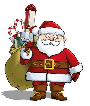 Santa with Sack Stock Illustration