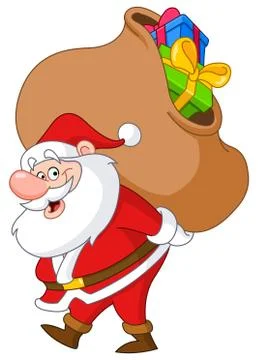 Santa with sack Stock Illustration