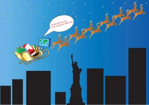 Santa sat nav Stock-Illustration