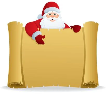 Santa Scroll Stock Illustration