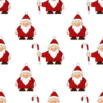 Santa seamless pattern Stock Illustration