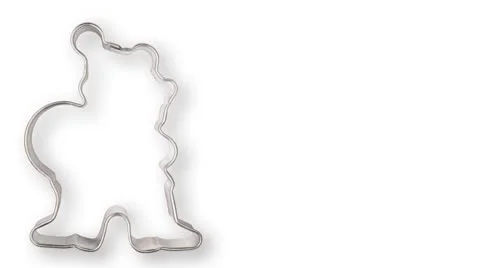 Santa shaped cookie cutter Stockbeeldmateriaal 8878997