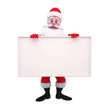 Santa with sign Stock Illustration