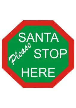 Santa sign Stock Illustration